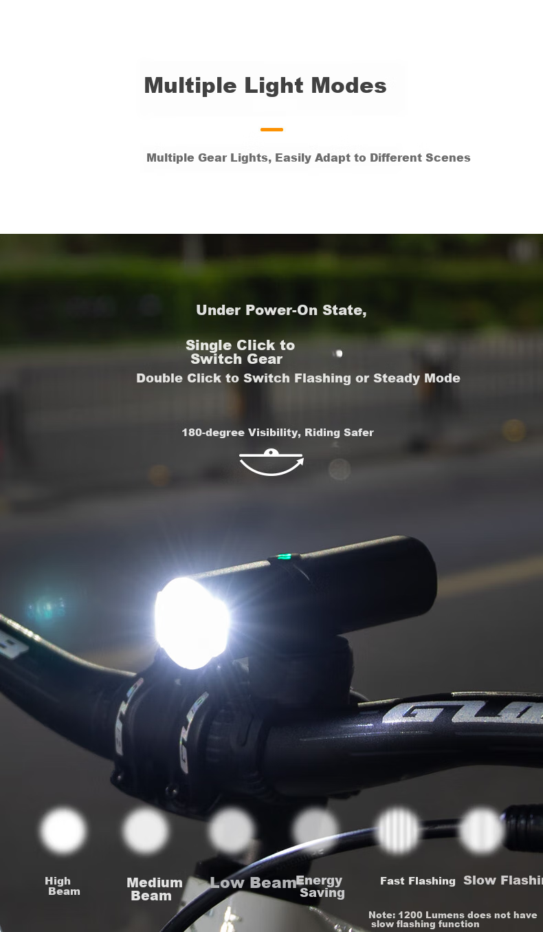 GUB Bicycle Night Riding Light, High Brightness, for Road And Mountain Bikes, Front Light, Waterproof Illumination, 800 Lumens 7