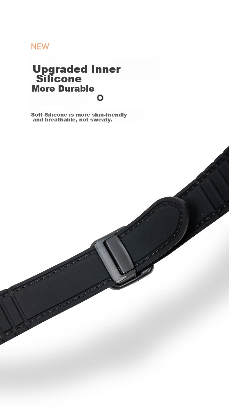 KOVOL Compatible with Huawei Watch Bands for Watch5/4/3/GT6/5/5Pro/4/3/pro, Crazy Horse Pattern Genuine Magnetic Clasp, Honor Universal 46mm Dial Leather Strap | Black 11
