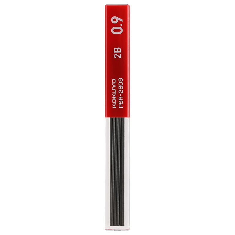 KOKUYO Imported 0.9mm Mechanical Pencil Lead 2B, for Students' Exams And Writing, Drawing, Anti-Breaking, Replacement Lead Refill, One Tube PSR-2B09