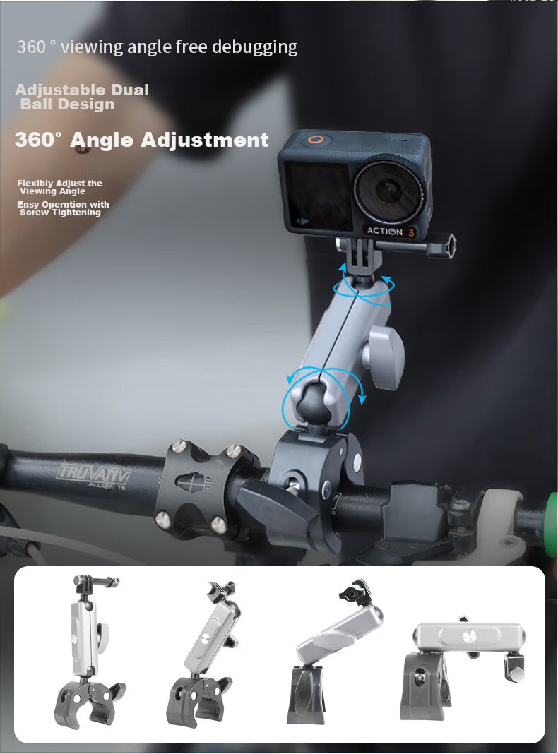 Qiye Head Strap Mount Compatible with DJI Action 4 And Action 5 Pro Accessories, Quick-Release First-Person View Visual Shooting Forehead Vertical Shooting for Lingmou 3 6