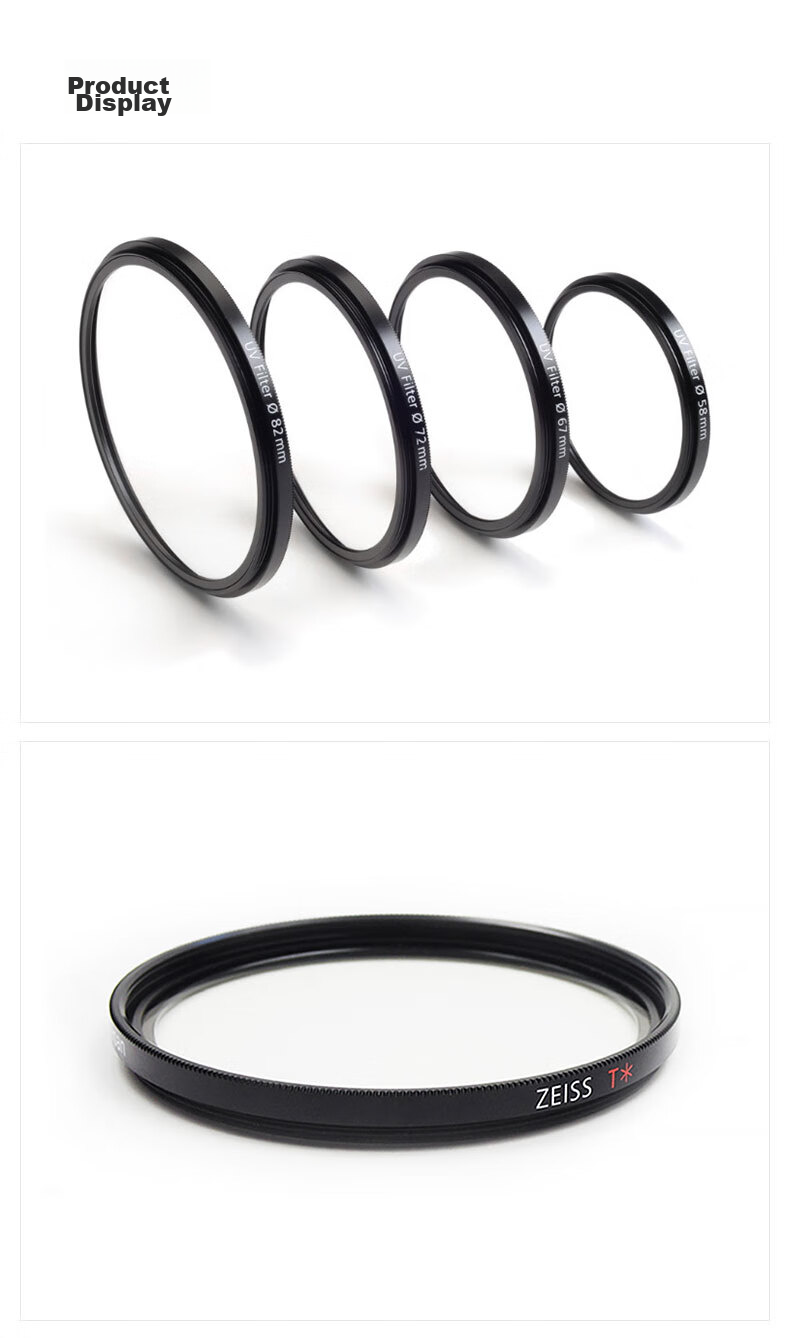 ZEISS UV Filter for Canon And Nikon DSLR Camera Lenses, 55mm Universal Protective Filter for Sony And Fuji Cameras, T* Multi-Coated High-Transparency Glass, Original Import 10