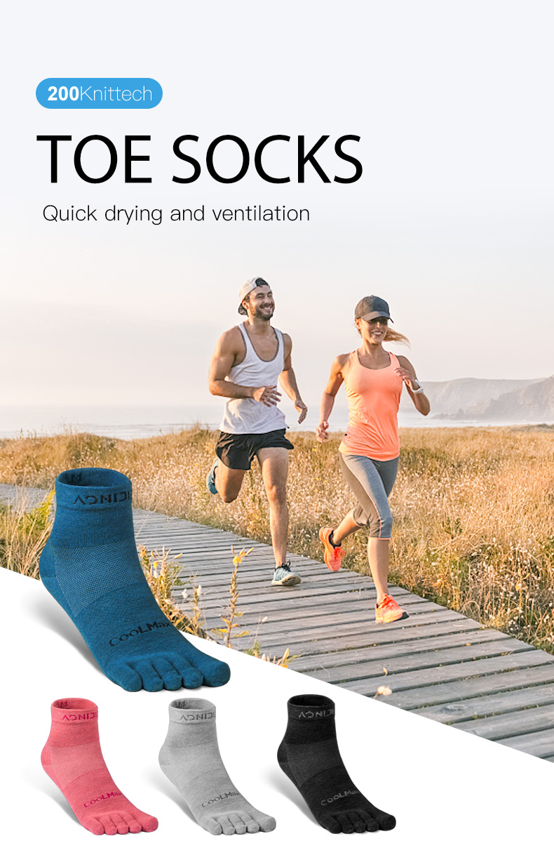 AONIJIE Socks for Men And Women, Five-Toe Socks, Sports Professional Marathon Hiking Trekking Quick-Dry Mid-Calf Split-Toe Socks 1