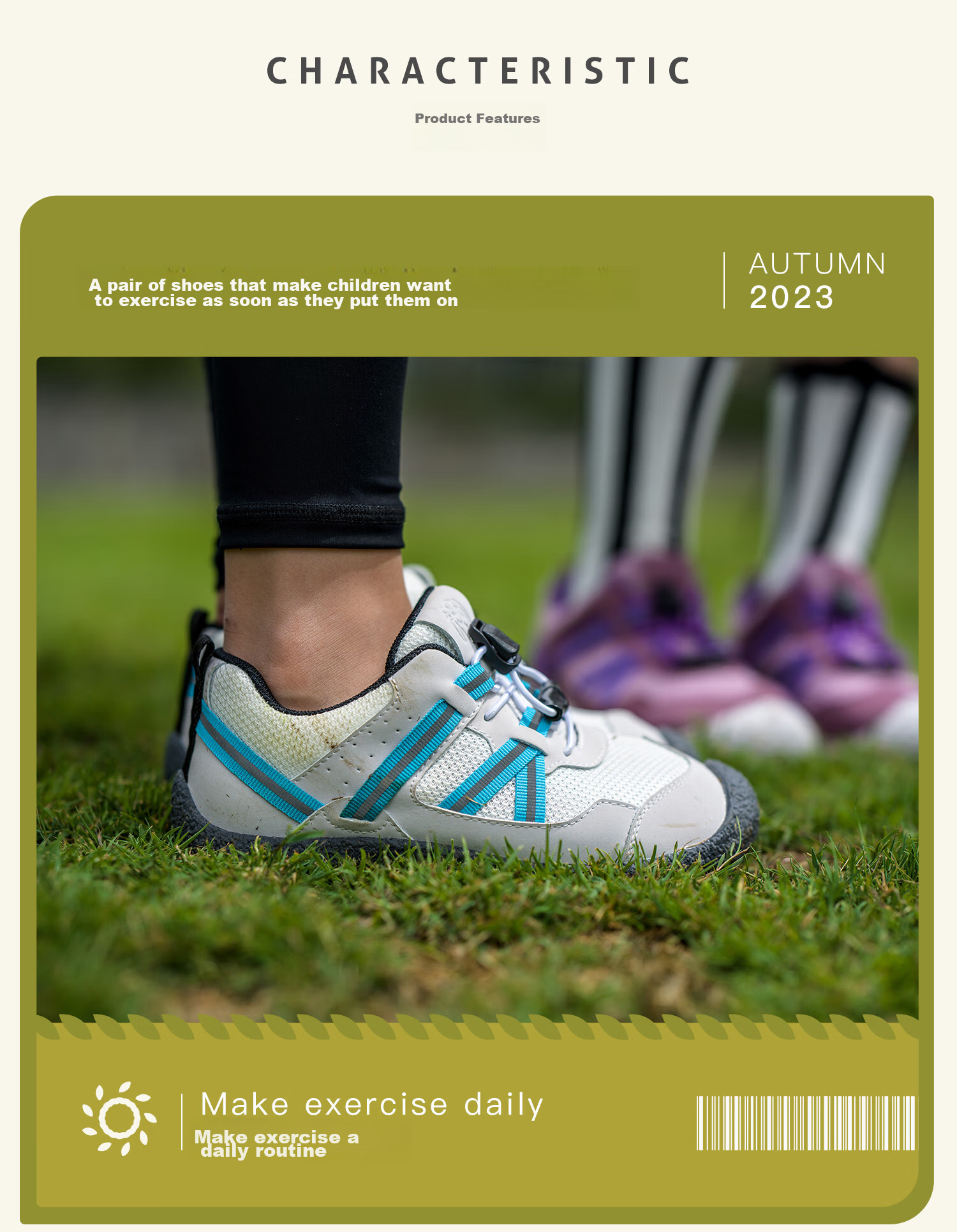 Littlebluelamb Autumn New Children's Soccer Shoes, Breathable Running Shoes, Soft-Soled Sneakers, Energy Gray, Size 29 9