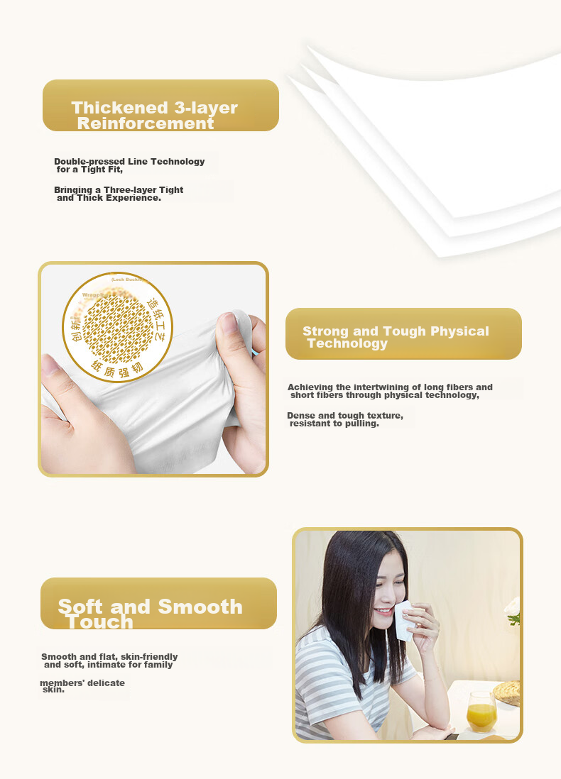 Sunelement Facial Tissues, No Additives Series, 3-Ply 150 Sheets*18 Packs, Extra Large And Thick Napkins, Face Tissues, Hand Towels 6
