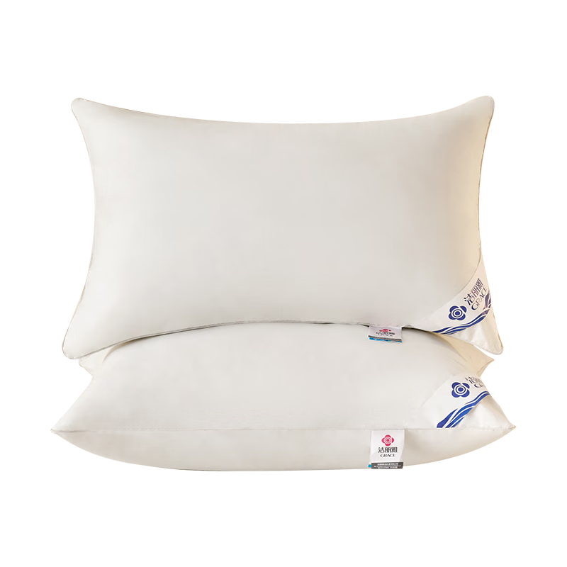 Grace Class A Pure Cotton High-Elasticity Hotel Pillow, Cervical Spine Relief Pillow, Home Pillow Core, High Pillow