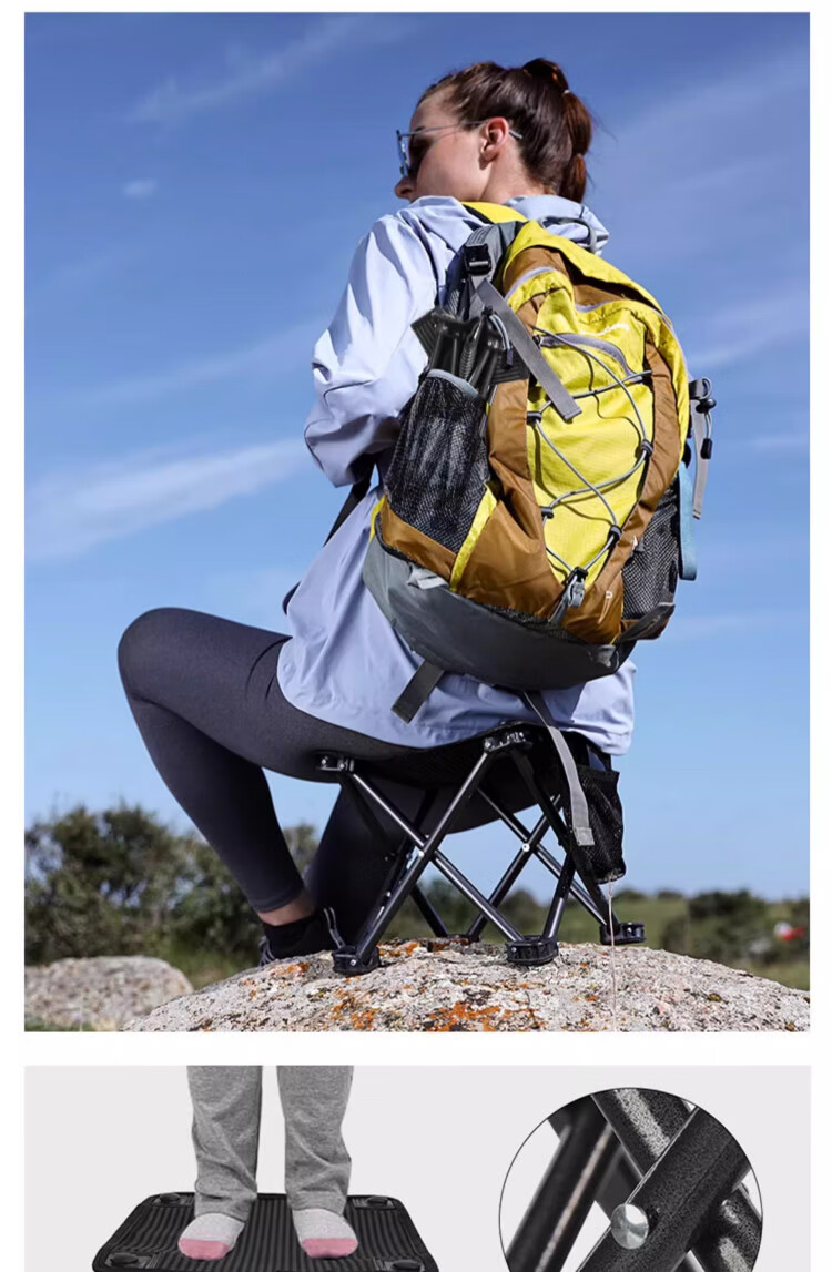 KingCamp Folding Chair, Small Stool for Fishing, Travel Folding Seat, Train Queuing Essential, Portable Chair, Outdoor Equipment, Camping Chair 1