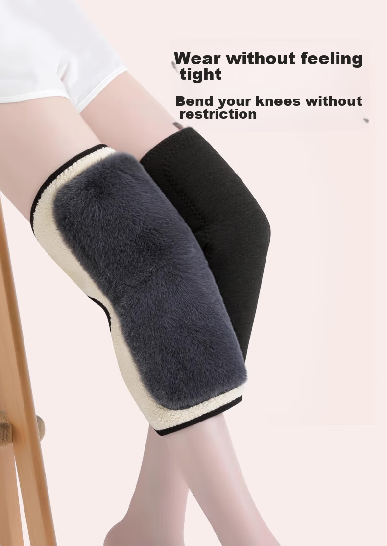 Chidong Knee Pads for Men And Women, Warm Knee Protectors, Cold And Windproof Gear, Fleece-Lined for Elderly, Black, One Size Fits All, Pack of Two 8
