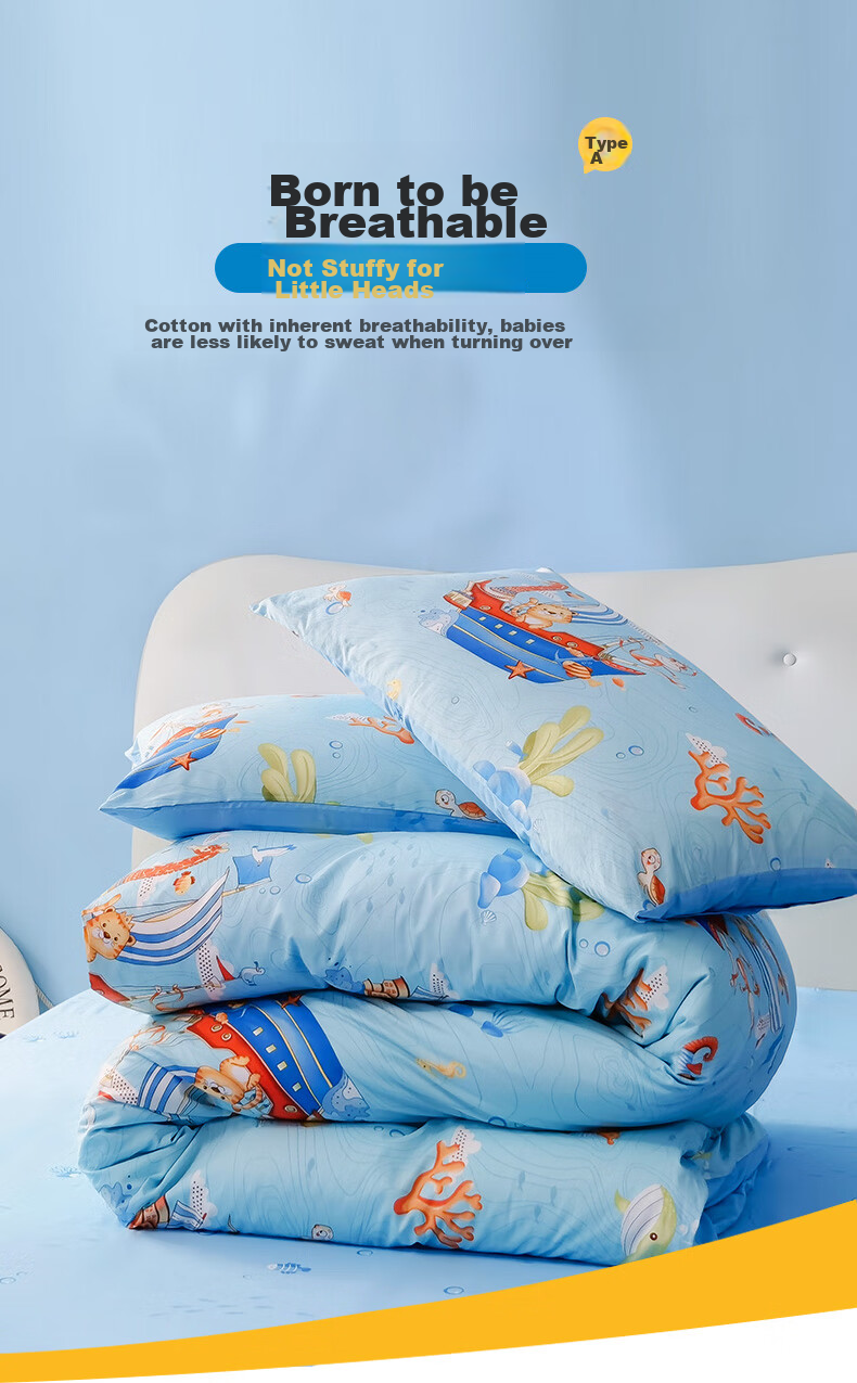 Fuannaertong Pure Cotton Class A Duvet Cover, Single Piece, Double-Size Bedding for Children And Students, Fits 1.8-Meter Bed (230*229cm) 6