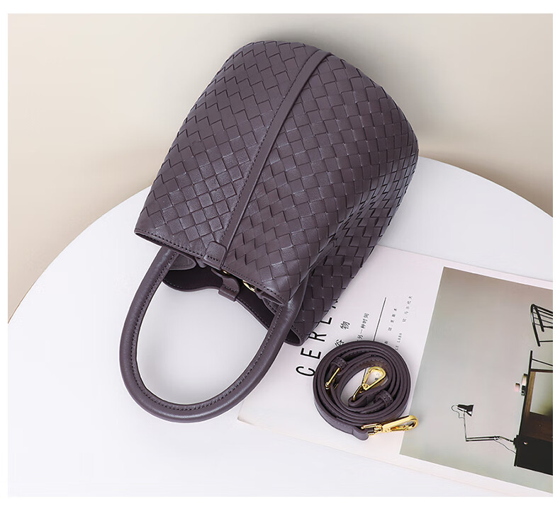 Viney Leather Bucket Bag Brand Handbag, Women's Light Luxury Crossbody Shoulder Bag, Practical Birthday And Mother's Day Gift for Mom 12