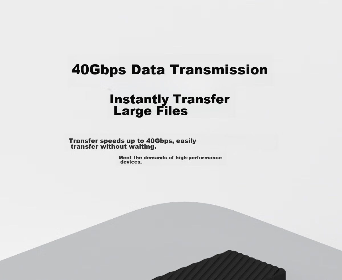 Hagibis Type-C Bent Short Cable, USB4 Full-Function Data Cable, Hard Drive Enclosure Ctoc Connection, Phone Charger Fast Charging Cable, PD240W Thunderbolt 4 Docking Station, Suitable for IPhone 17 3