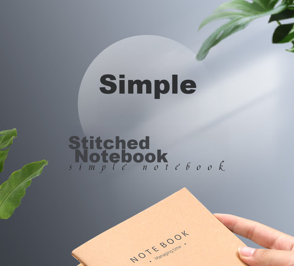 Faramon 6-Pack A5 Kraft Paper Notebooks, Soft Cover with Stitching, Thickened Journal, Office Stationery, Large Size Notebook 1