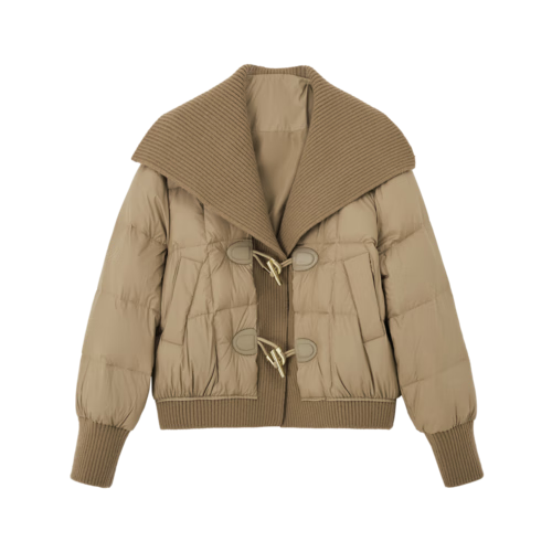 Dme [Mikero Warm Oxygen Bar] Winter Lightweight High-Heat Retention 90% Duck Down Ribbed Lapel Short Women's down Jacket