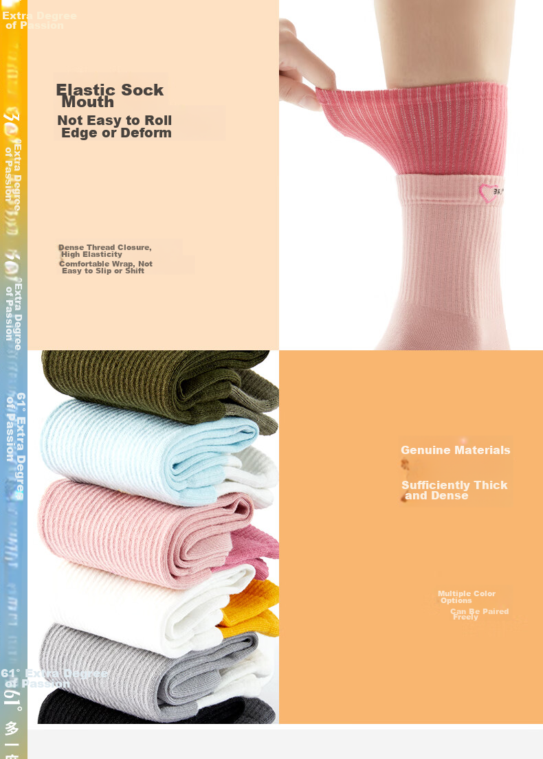 361° Sports Long Socks, Yoga Non-Slip Socks, Fitness Indoor Floor Exercise Breathable Socks, Foot And Leg Protectio 12