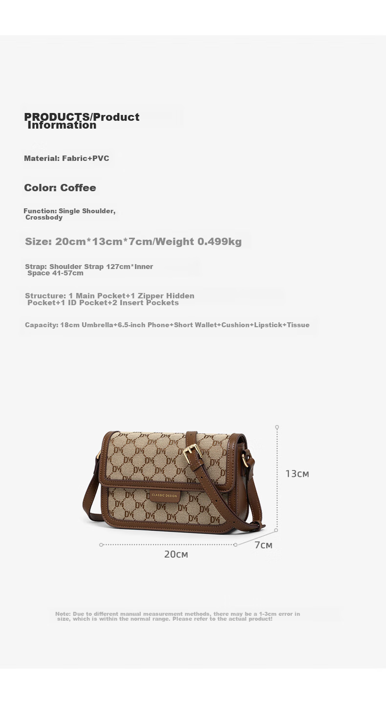 Aiqinghai Handbag, Women's Crossbody Bag, Women's Shoulder Small Square Bag, Commuter Underarm Bag, Birthday Mother's Day Gift, Practical Present for Mom 10