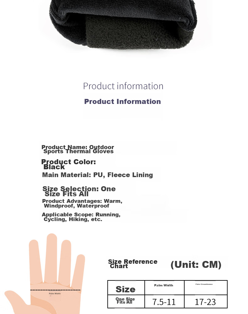 Move Iron Winter Gloves, Warm And Windproof Leather Gloves for Men And Women, Outdoor Cycling Sports Waterproof Ski Gloves with Touchscreen Functio 6