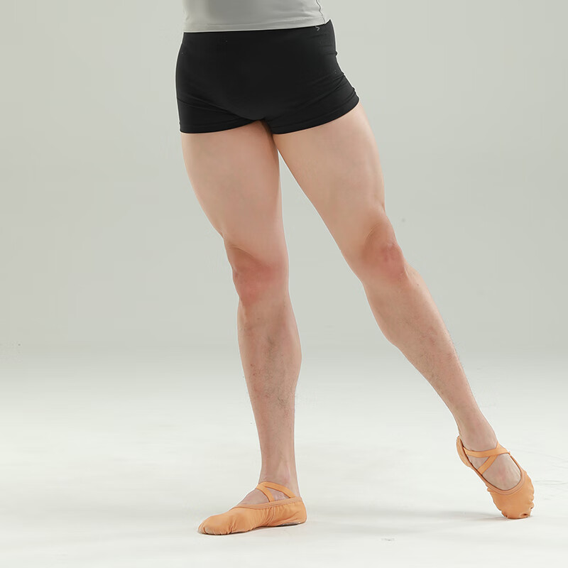 Sansha Youth Dance Shorts, Men's Ballet 2-Inch Shorts, Leggings, Practice Pants, Cotton, for Older Children, Black, XL