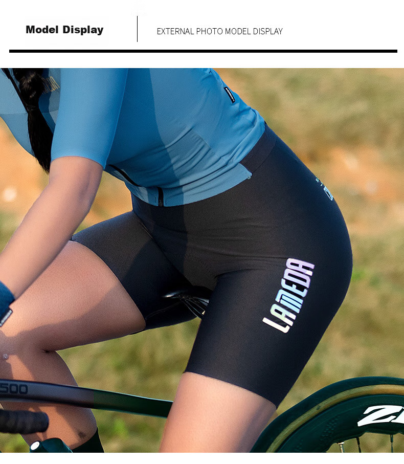 Lameda Women's Cycling Shorts, Lightweight Summer Professional Road Bike Star Moon Shorts, Black, Size L 4