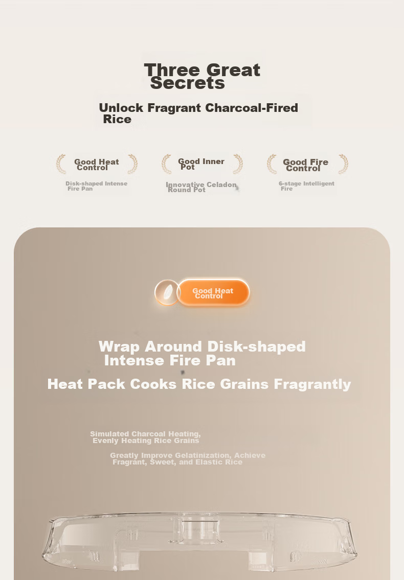 Midea Rice Cooker, 4L Capacity for Home Use, 1.5mm Round Inner Pot, 760W Butterfly-Shaped Intense Heat Plate, Metal Body, Rice Cooker MB-RE478 [ZMD Peace of Mind Series] 5