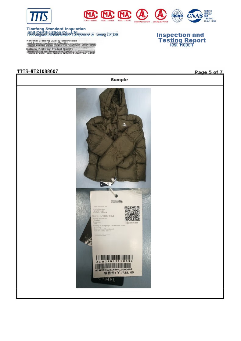 CAMEL Outdoor down Jacket, 600 Fill Power, New Short Style for Men And Women, Thick Puffer Coat 41