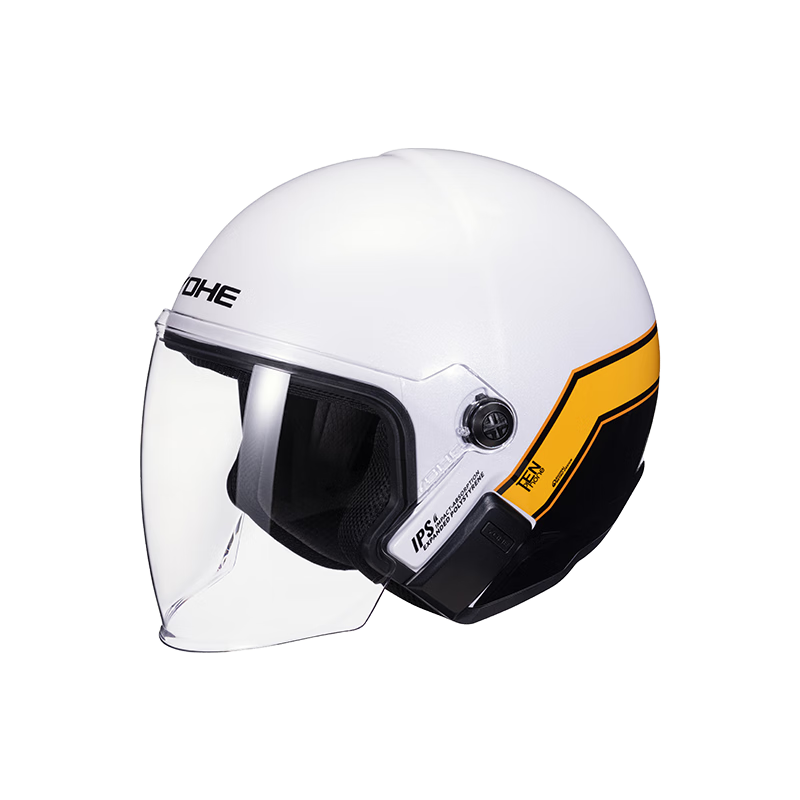 YOHE Motorcycle Electric Bike Helmet Unisex Safety Helmet 3C Certified DK8 Dynamic Yellow White XL Size