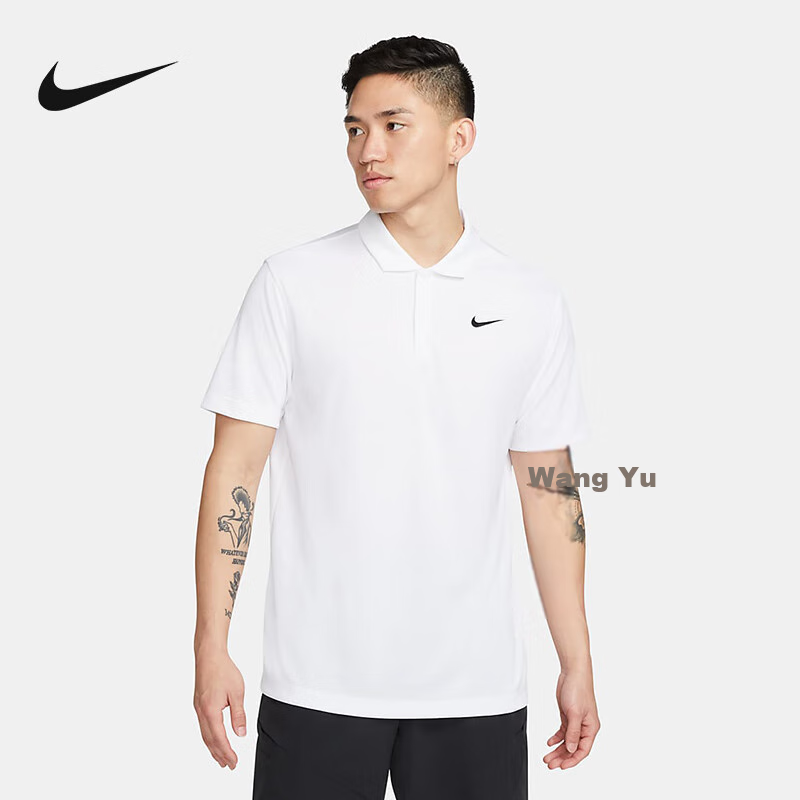 NIKE Spring And Summer Men's Short-Sleeve T-Shirt, Polo Shirt, Sports Casual DH0858-010 Black M 2