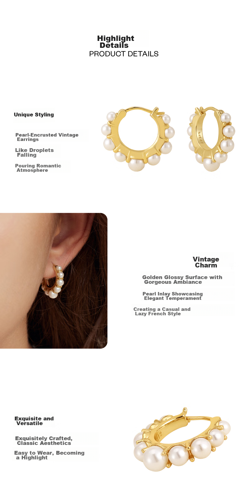 Arsis Pure Era Cinnamon Earrings for Women, Original Design Fashion Jewelry, Birthday Gift for Girlfriend 4