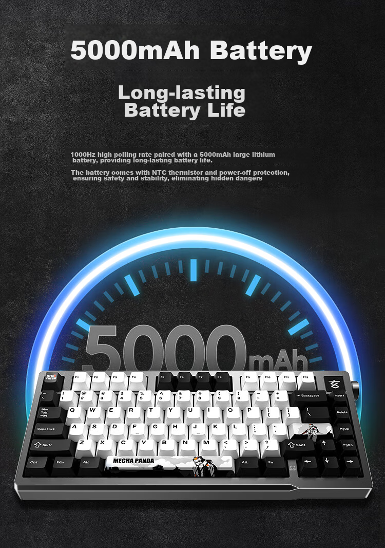 Xuanpai PD75M-V2 Custom Aluminum Mechanical Keyboard, Bluetooth Wireless Tri-Mode Gaming Keyboard, Aluminum Chitu Multimedia Color Screen with Knob, Sonyke Switches, White And Blue Keycaps 12
