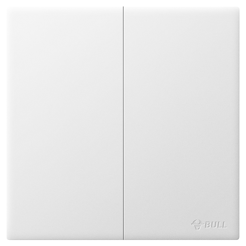 BULL Switch Socket G60 Series Two-Gang Single-Control Switch Ultra-Thin Large Panel G60K211 Twilight White
