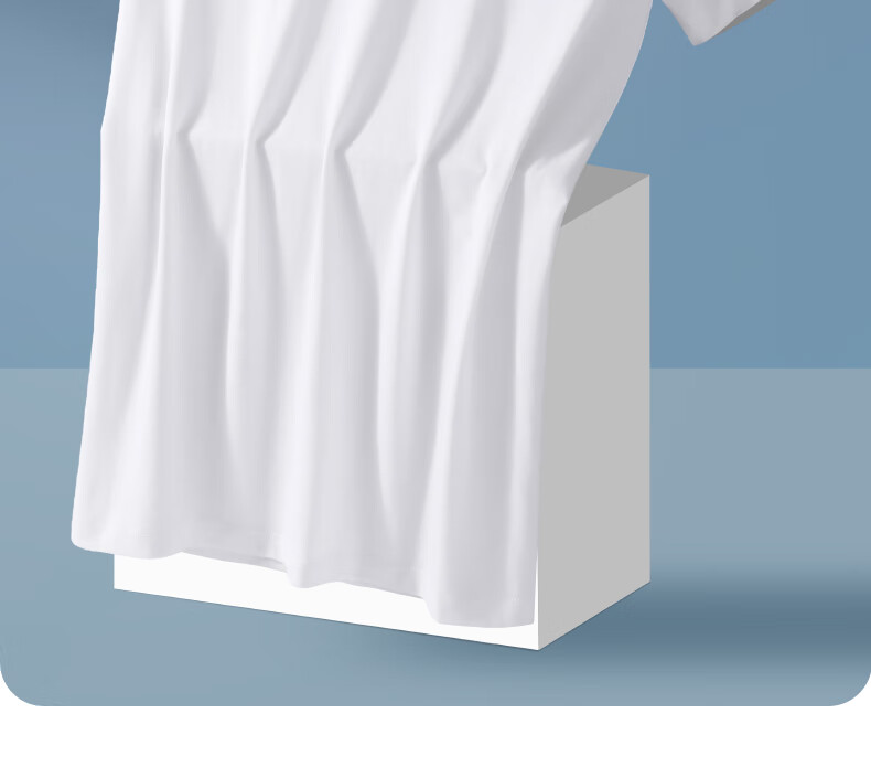 SEPTWOLVES Men's Short Sleeve T-Shirt Comfortable Breathable Versatile Cool Ice Silk Round Neck Base Shirt White L 16