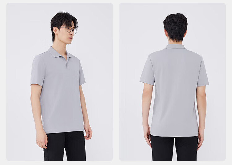 JD Jingzao Ammonia Wrinkle-Free Polo Shirt Men High-End Short Sleeve T-Shirt New Summer Commuting Father's Day Gift Navy 2XL 15