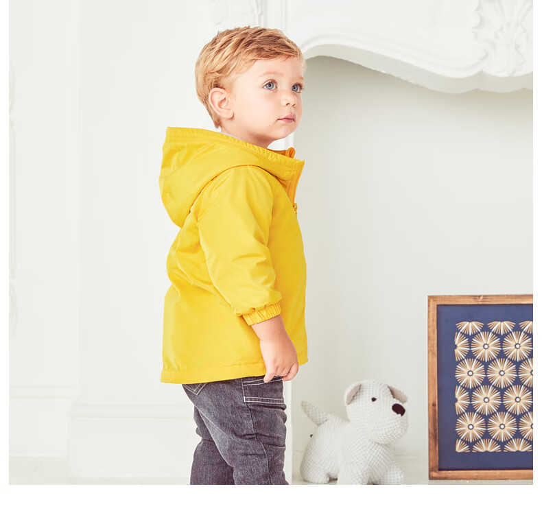 DAVE & BELLA Children's Clothing, New Year's Jacket for Boys And Girls, Autumn And Winter Outerwear, Hooded Top for Kids, Baby Clothes with Fleece Lining 8