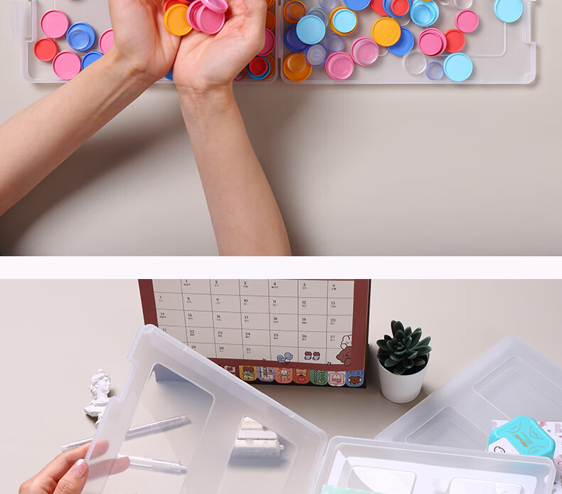 KW-Trio A4 Transparent Document Storage Box, Waterproof, for Certificates And Durable Files, Card Holder Organizer Box 15