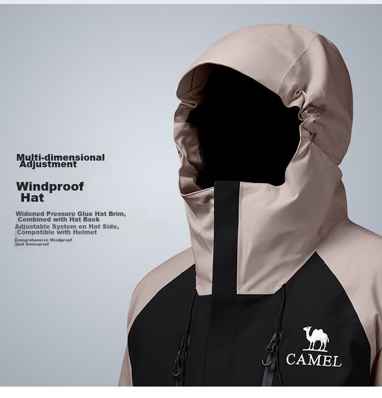 CAMEL [Wang Junkai's Choice] King's Armor Three-In Goose down Jacket for Men And Women, Ski Wear 1732 30