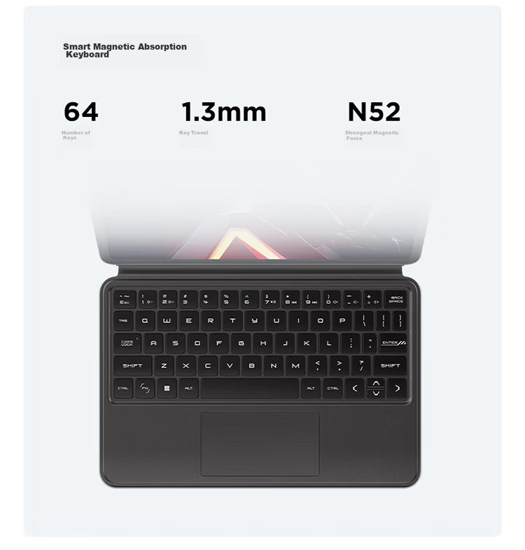 Nubiyahongmo Gaming Tablet Pro, 10.9-Inch LCD Screen, Snapdragon 8 Gen 3 Leading Edition, 2.8K 144Hz, 10100mAh Battery, 12GB+256GB, Dark Night, Gaming Tablet Computer 16