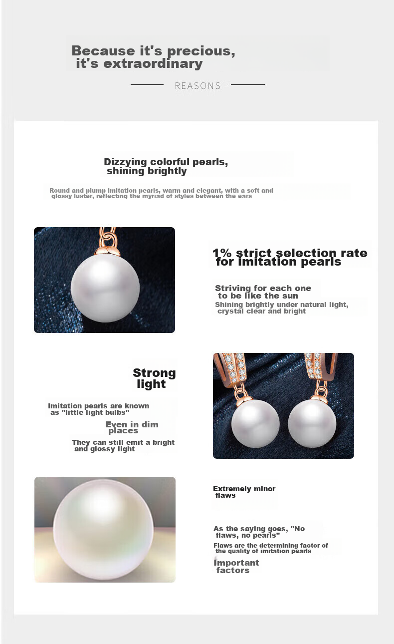 Zhoubaifu [1000+ Stores] Shijia Pearl Stud Earrings for Women, Elegant Earrings, Birthday Gift for Girlfriend Or Wife 4