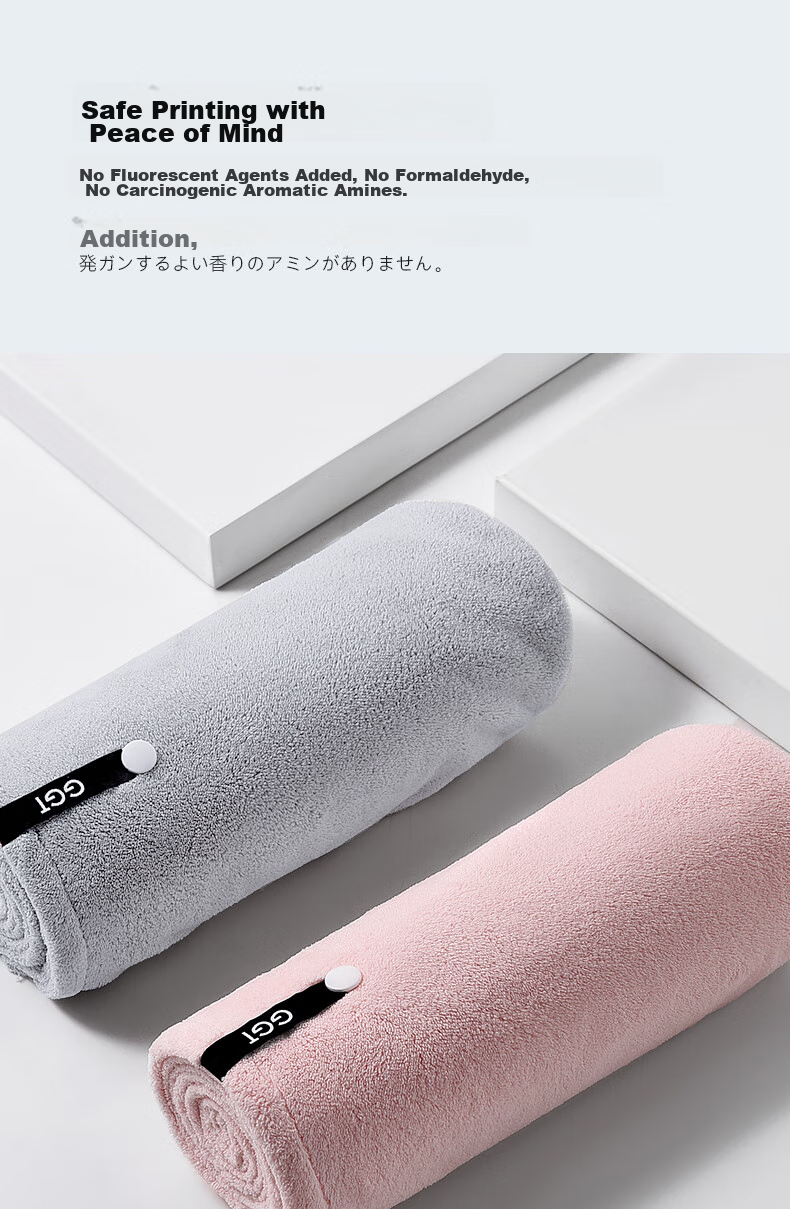 GGT Japanese Hair Drying Cap Shower Cap, Absorbent Quick-Drying Headscarf, Hair Towel for Women, Hair Washing And Bathing Wrap, Thin Ink 9