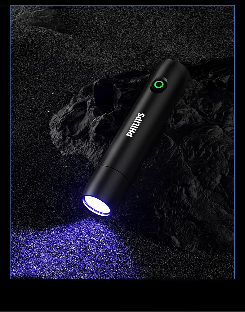 PHILIPS Wood's 365nm UV Light for Cat Ringworm Fluorescence Detection, Currency Verification Ultraviolet Flashlight Laser Pen 9