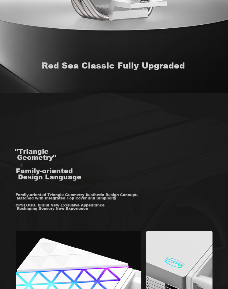 PCCOOLER Red Sea H4 Black CPU Air Cooler (4 Heat Pipes/PWM Fan/Supports 12/13 Gen 1700/AM4/AM5/133mm Height) 2