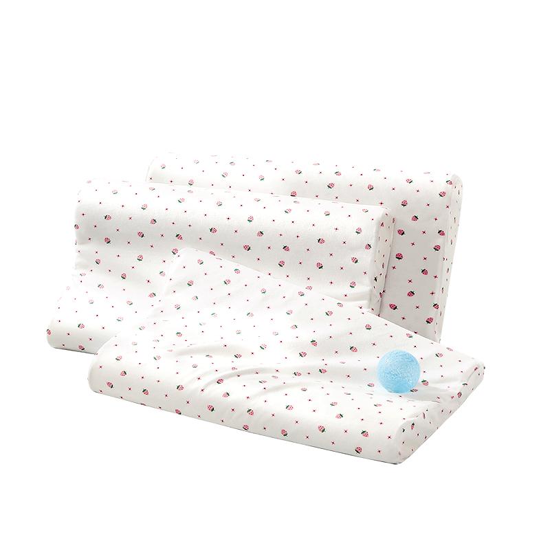 FUANNA Children's Latex Pillow, Class A Imported from Thailand, Antibacterial Neck Support Pillow for Kids, Single Pack, 50*30*5-7cm, White