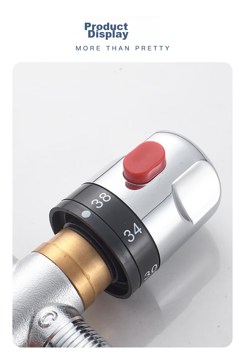 KEGOO Surface-Mounted Shower Faucet with Constant Hot And Cold Temperature, Bathroom Shower Head Switch Copper Mixing Valve K3028 12