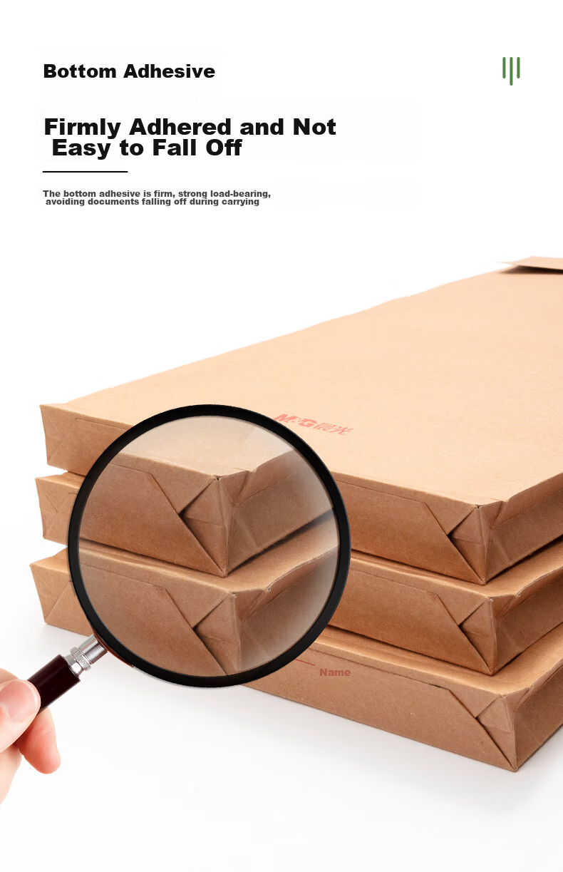 M&G 50-Pack A4/2.7cm Kraft Paper File Folders, Economy Document Folders, Data Folders, Tender Bid Contract File Organizing Storage Bags APYRAZ18 6