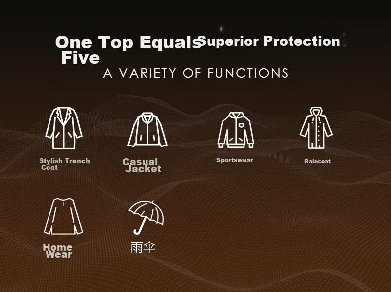 CAMEL Single-Layer Windbreaker Jacket for Men And Women, Windproof Waterproof Warm Outdoor Coat 733CAFO013 2XL 4