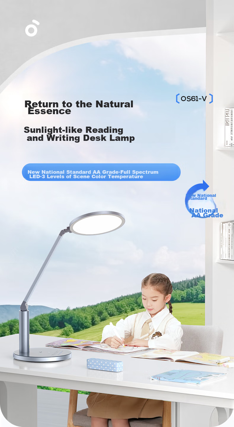 Haishibao National AA-Grade Full-Spectrum Eye Protection Desk Lamp for Children And Students' Study And Reading, Dormitory Bedroom Lamp VL235B 3