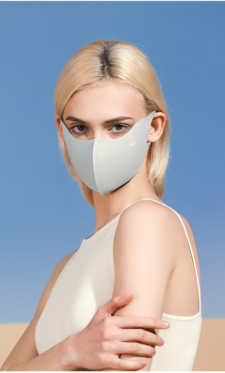GLO-STORY Ice Silk Sun Protection Mask for Women Outdoor UV Protection Breathable Golf Face Cover Ear-Hook Style 24