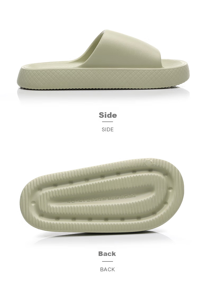 GUOLUOFEI Thick-Soled Slippers for Men, Summer Outdoor Wear, Squishy Feel, Indoor Couples Bathroom Shower Sandals, Gray, Size 44-45 11
