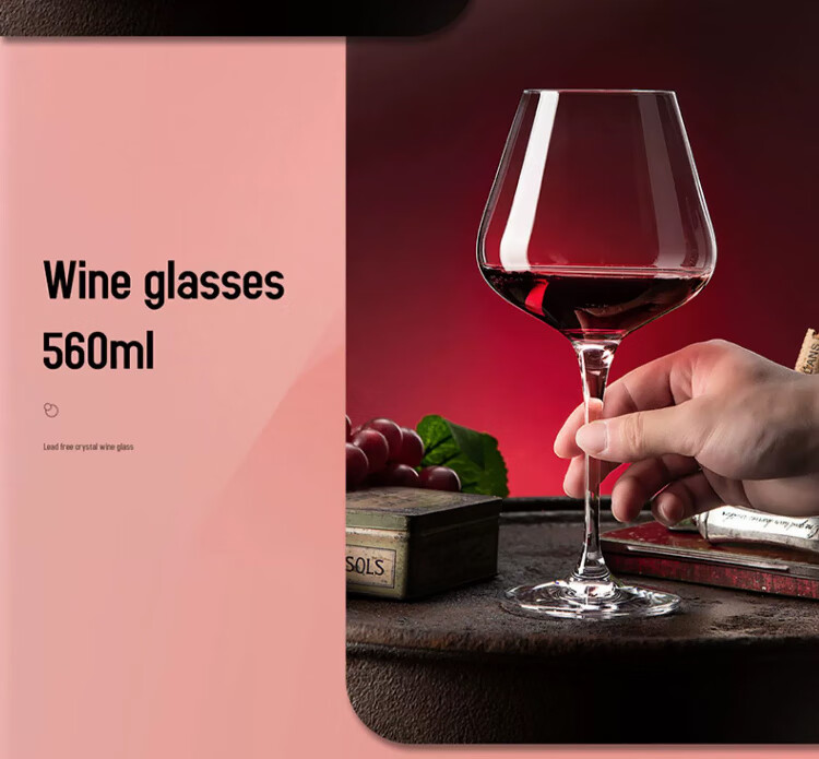 Myhobby Luxury High-End Crystal Glass Stemware Wine Glasses Set of Two for Home, Family Gatherings And Housewarming Gifts 3