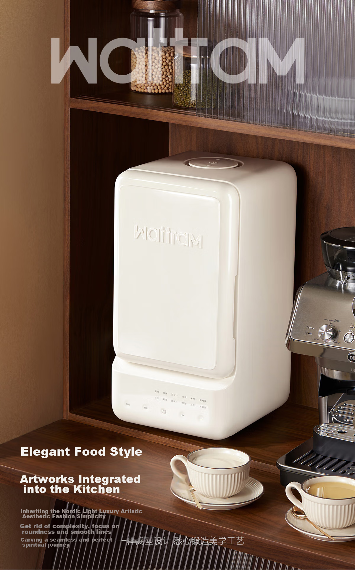 Beiouwolang Mini Refrigerator Blender Soy Milk Maker Quiet Operation Home Use Food Processor Heating Fully Automatic Juicer Multi-Functional Easy-To Cereal Health Supplement Machine M1 5