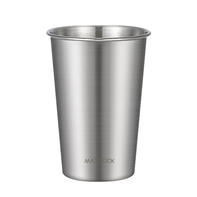 MAXCOOK 304 Stainless Steel Water Cup, Beer Mug, Shatterproof Juice Cup, Cold Drink Cup, Tea Infuser Cup, Mouth Cup, 500ml MCB3758