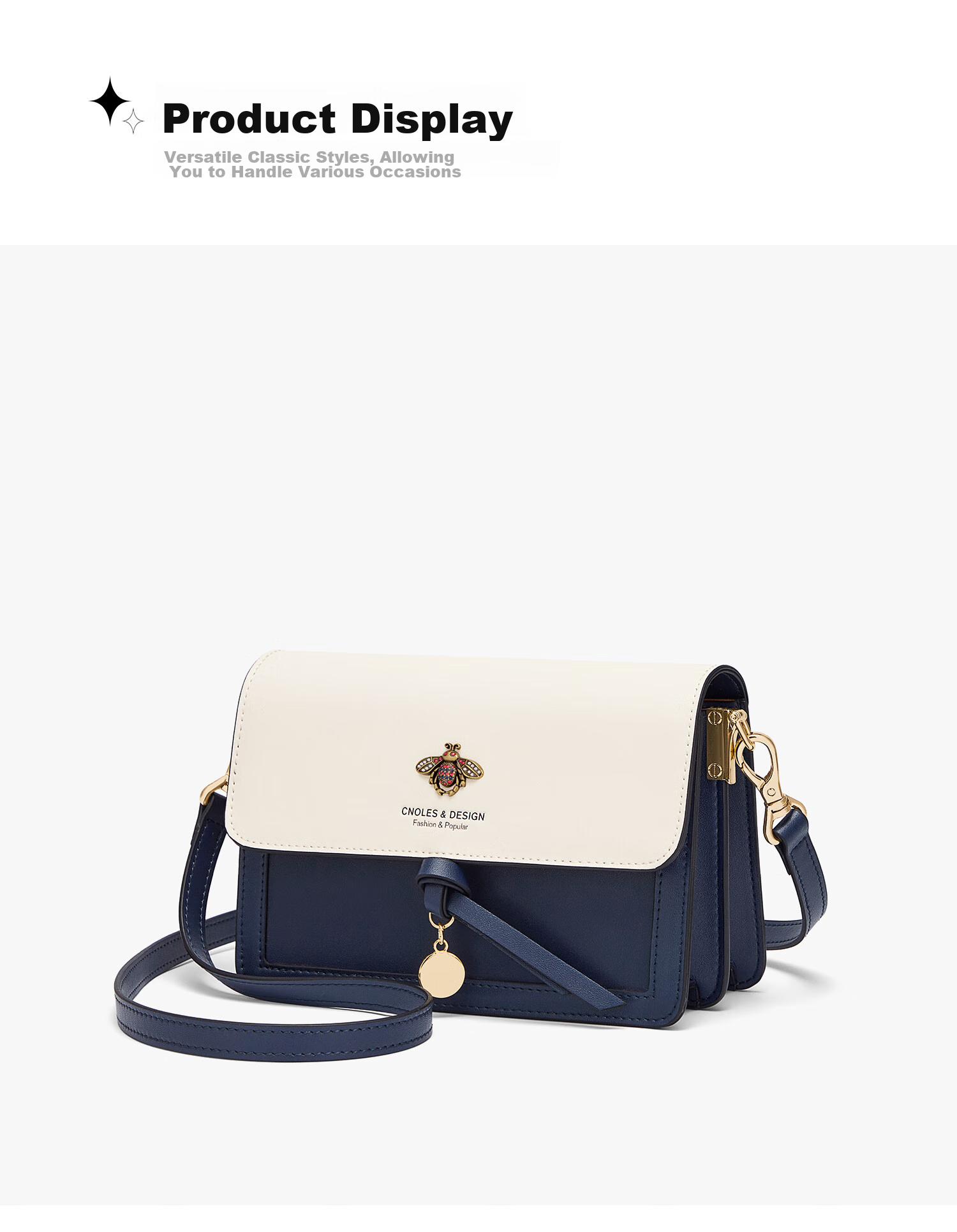 Cnoles Crossbody Bag, Women's Cowhide Shoulder Bag, High-End Commuter Small Square Bag, Valentine's Day Gift for Girlfriend 22