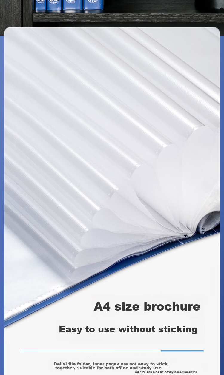 Deli 4-Piece Combination File Folder Set, 30 Pages + 40 Pages + 60 Pages * 2, Elementary School Exam Paper File Document Storage Folder, Student Office Supplies Large Capacity 27009 4